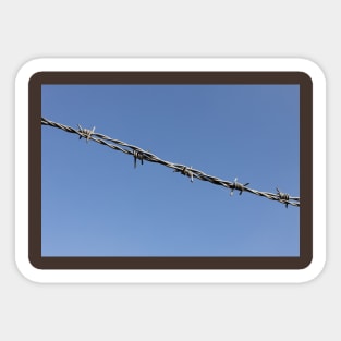 barbed wire, minimalistic image Sticker